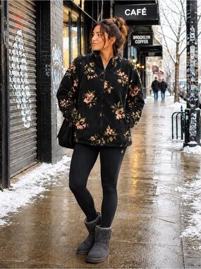Woolrich x Target Floral Zip-Up Fleece Jacket